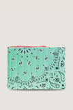 Pochette turquoise regenboog