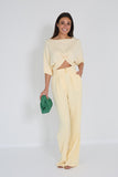 Elisabetta Franchi blouse pastelgeel