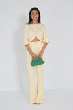 Elisabetta Franchi blouse pastelgeel