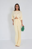 Elisabetta Franchi blouse pastelgeel