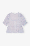 Ganni Candy striped blouse