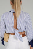 Elisabetta Franchi blouse streepjes