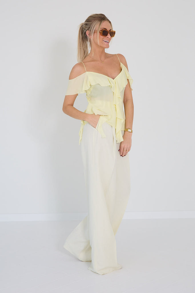 Dorothee schumacher broek pastelgeel