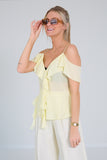 Dorothee schumacher broek pastelgeel