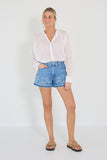 Ganni light blue stone shorts