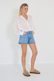 Ganni light blue stone shorts