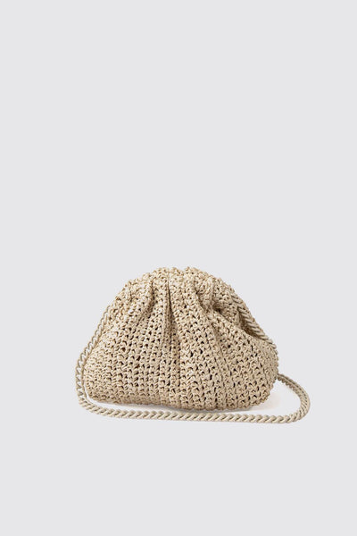Maria la rosa Clutch crochet beige