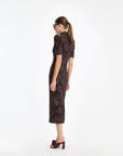 Rotate jurk jacquard midi