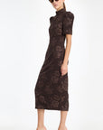 Rotate jurk jacquard midi