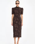 Rotate jurk jacquard midi