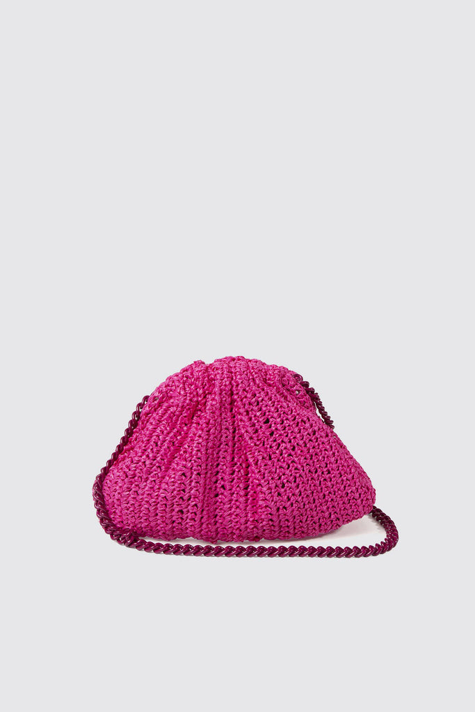 Maria la rosa Clutch crochet fuchsia