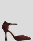 Lola Cruz sandaal met hak burgundy