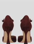 Lola Cruz sandaal met hak burgundy