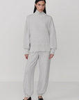 BARKER HIGH NECK SWEAT LIGHT GREY