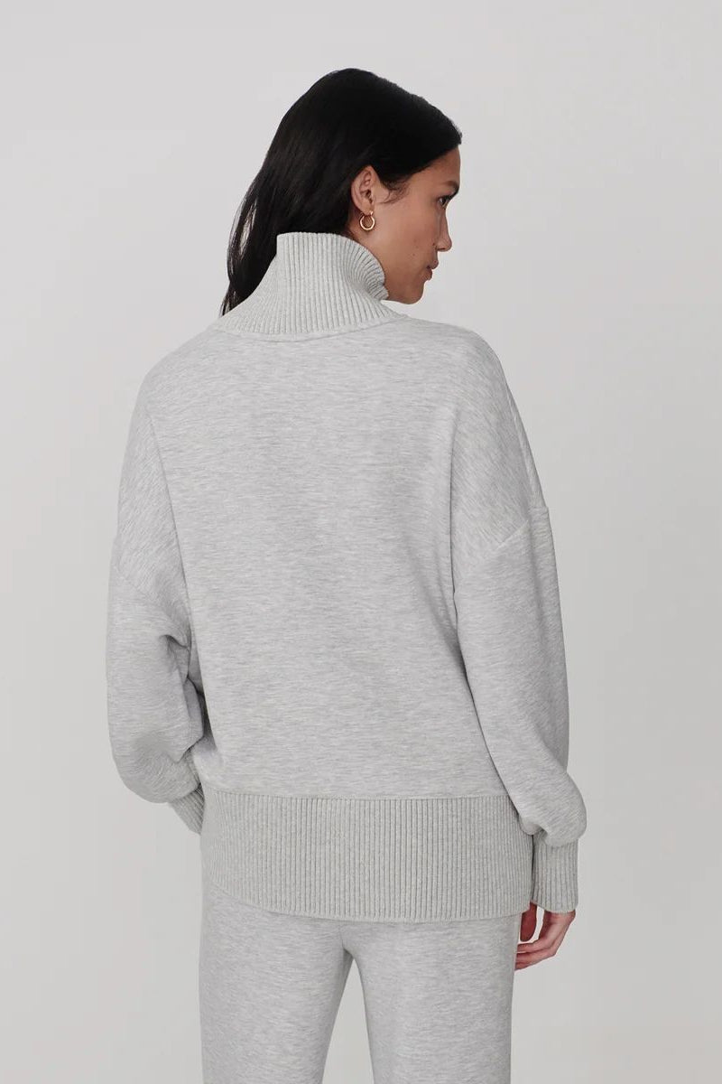 BARKER HIGH NECK SWEAT LIGHT GREY