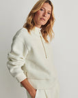 NUMFORD HALF ZIP FLEECE EGRET