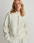 NUMFORD HALF ZIP FLEECE EGRET