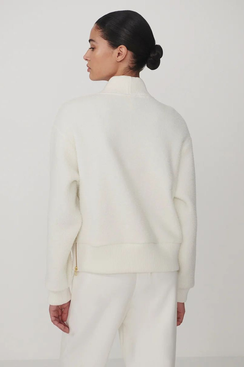 NUMFORD HALF ZIP FLEECE EGRET