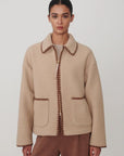 RUIKO ZIP FLEECE TAUPE