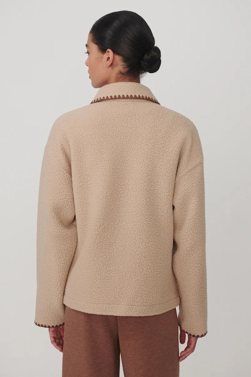 RUIKO ZIP FLEECE TAUPE