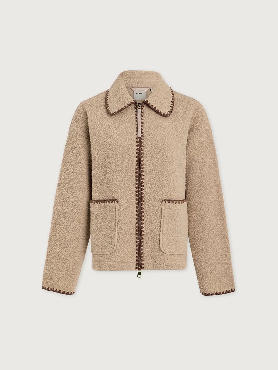 RUIKO ZIP FLEECE TAUPE
