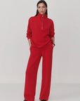 THE WIDE LEG PANTS RED