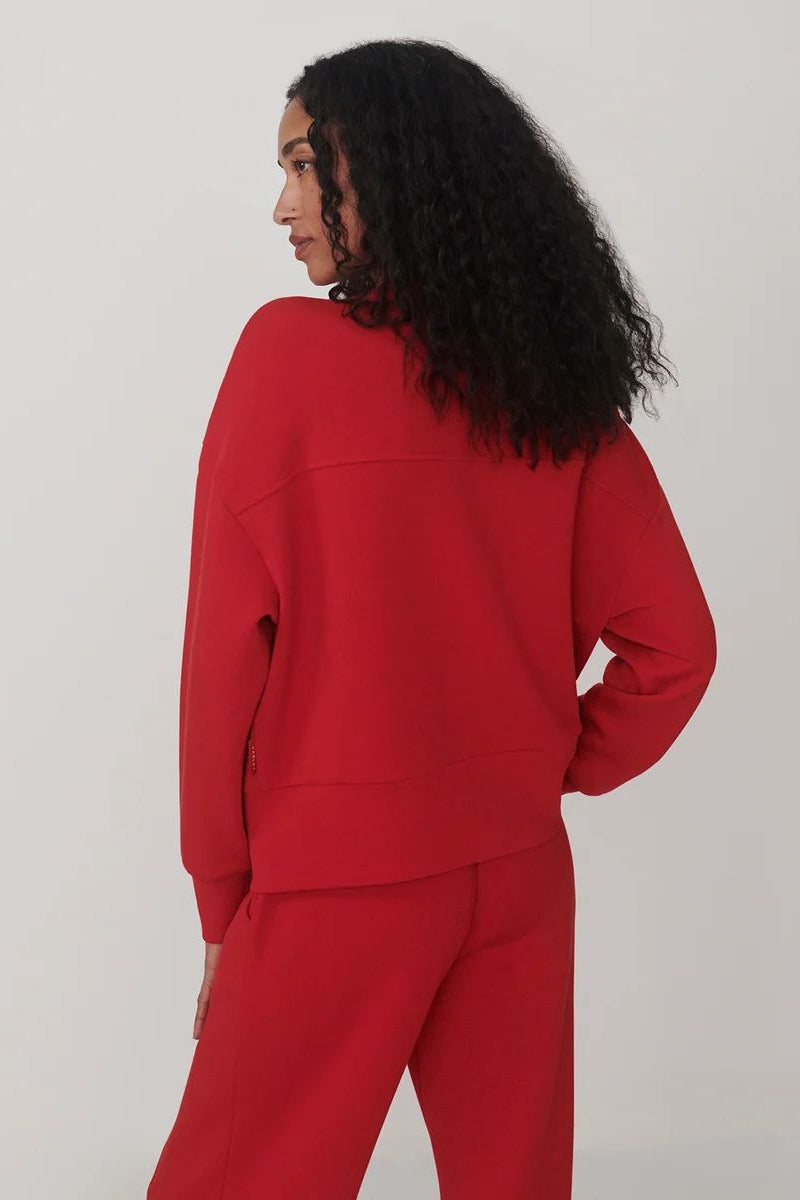 OLWEN BUTTON SWEAT RED RED