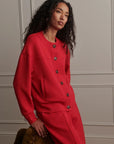 OLWEN BUTTON SWEAT RED RED