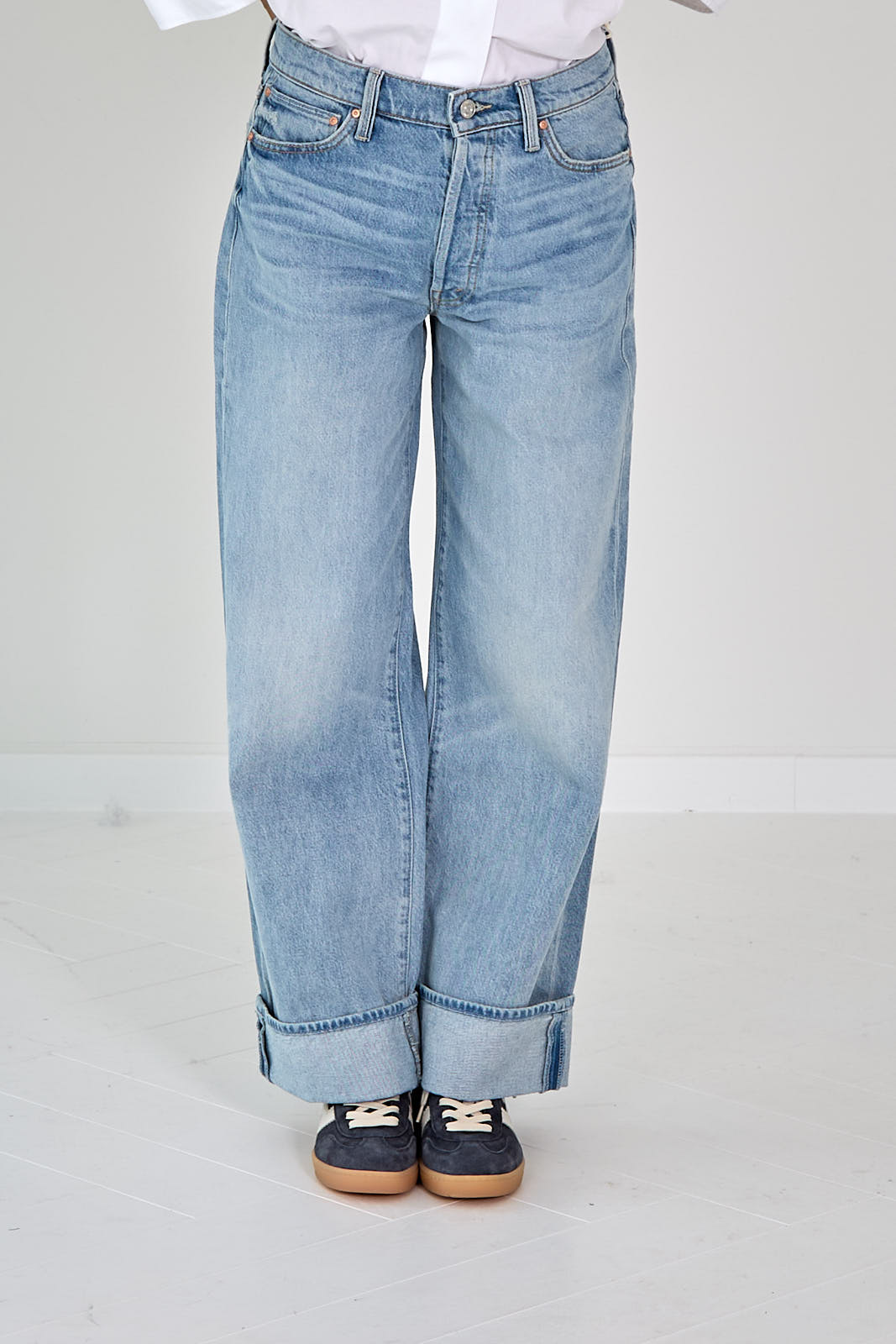 26Z-MOTHER-BROEK JEANS-BLAUW MIDDEN