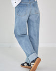 26Z-MOTHER-BROEK JEANS-BLAUW MIDDEN