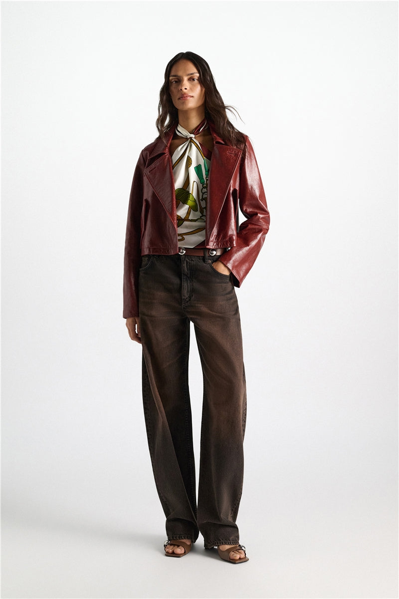 26W-Dorothee Schumacher-BLAZER-BORDEAUX