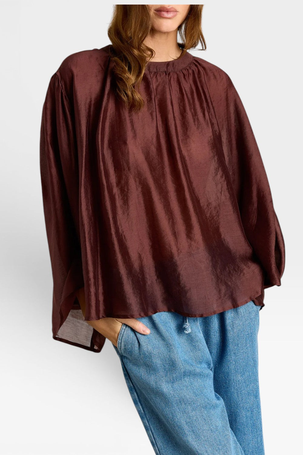 BLOUSE IZA CHESTNUT