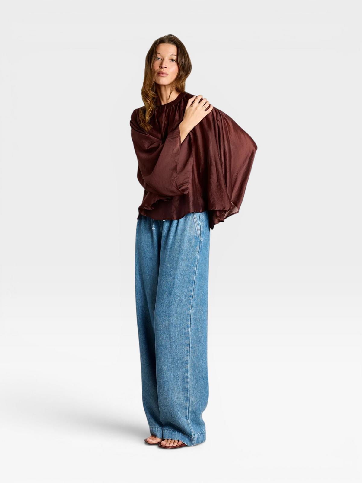 BLOUSE IZA CHESTNUT