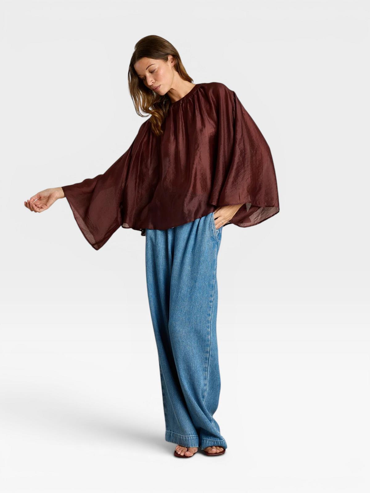 BLOUSE IZA CHESTNUT