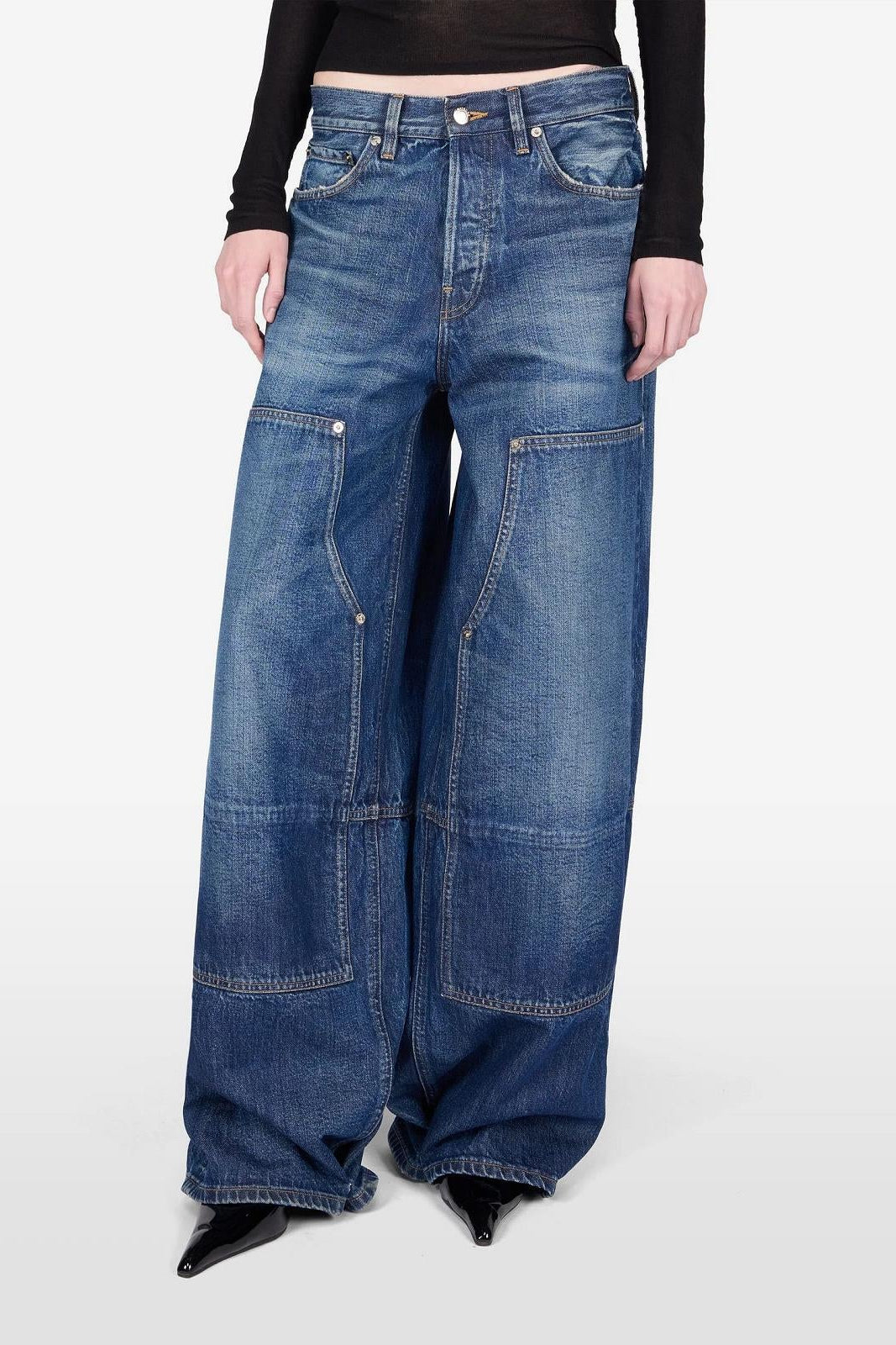 26W-HAIKURE-BROEK JEANS-MARINE DONKER