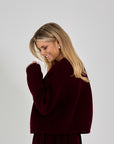 26W-LISA YANG-PULL GILET-BORDEAUX DONKER