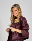 LAKLEDER VEST COURTE