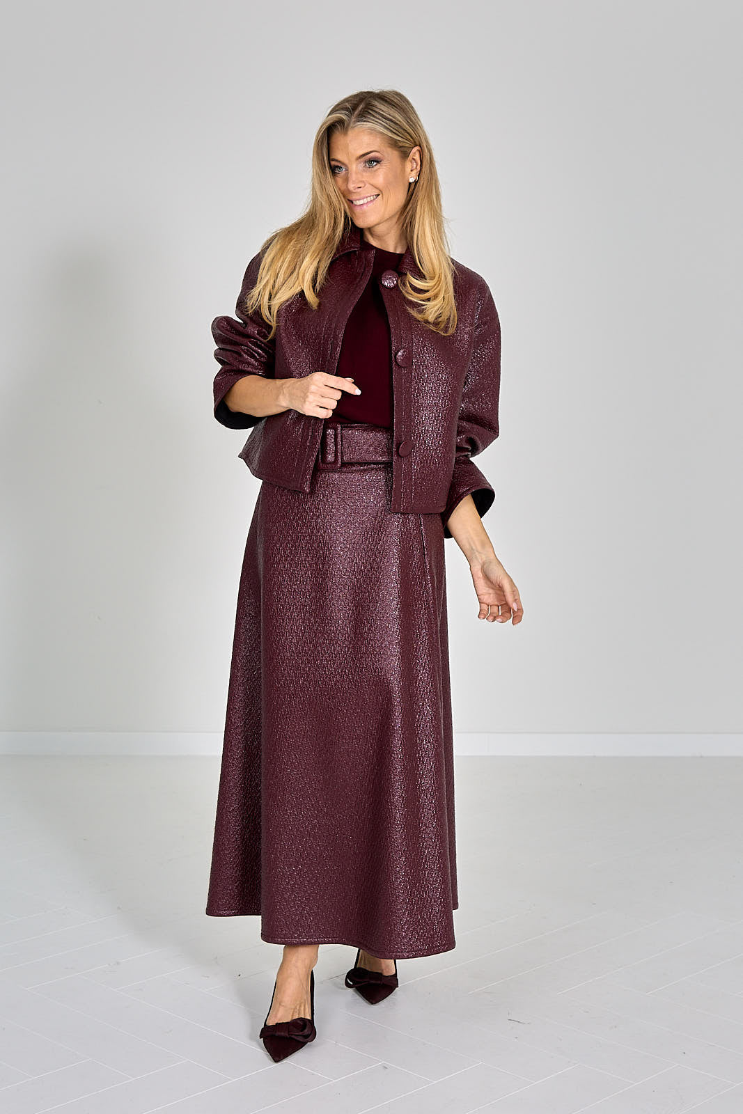 LAKLEDER VEST COURTE