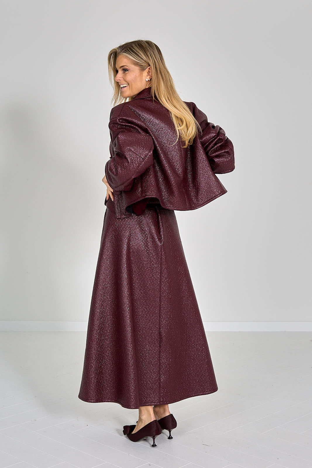 LAKLEDER VEST COURTE