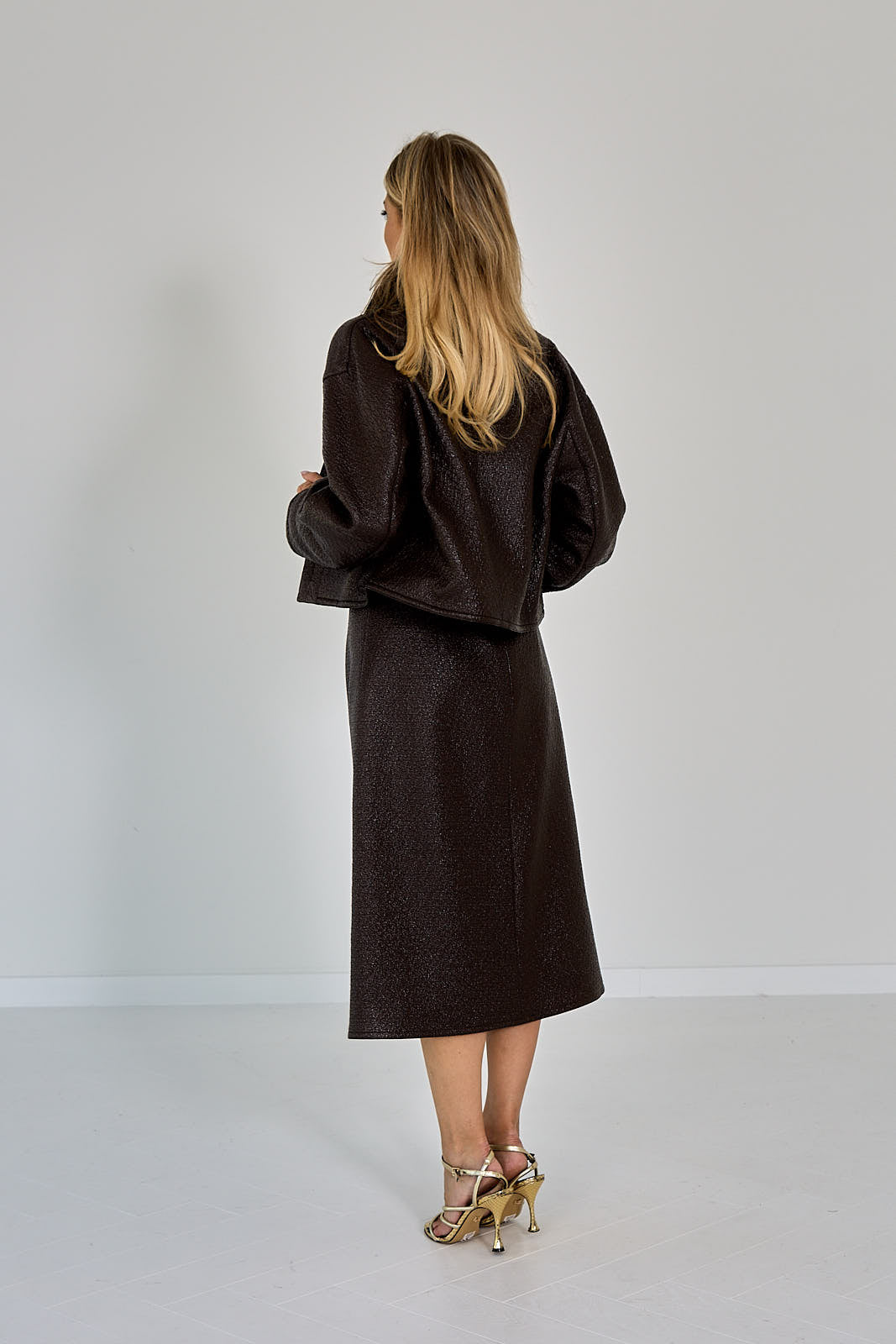 LAKLEDER VEST COURTE