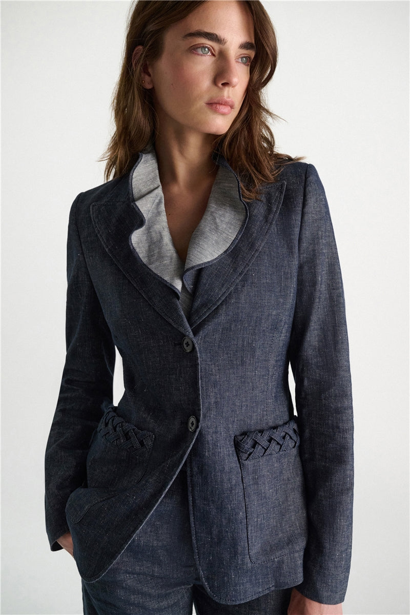 26W-Dorothee Schumacher-BLAZER-BLAUW MID
