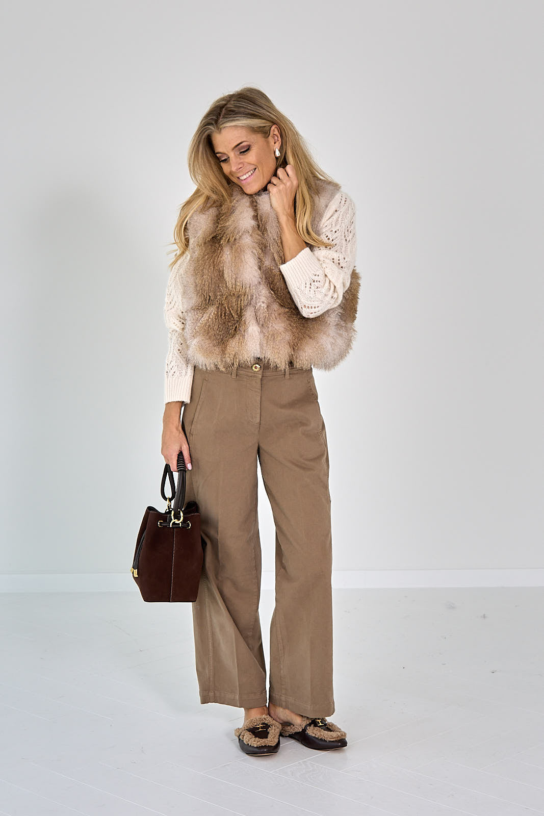 26W-FORTE-FORTE-GILET-LICHT BEIGE