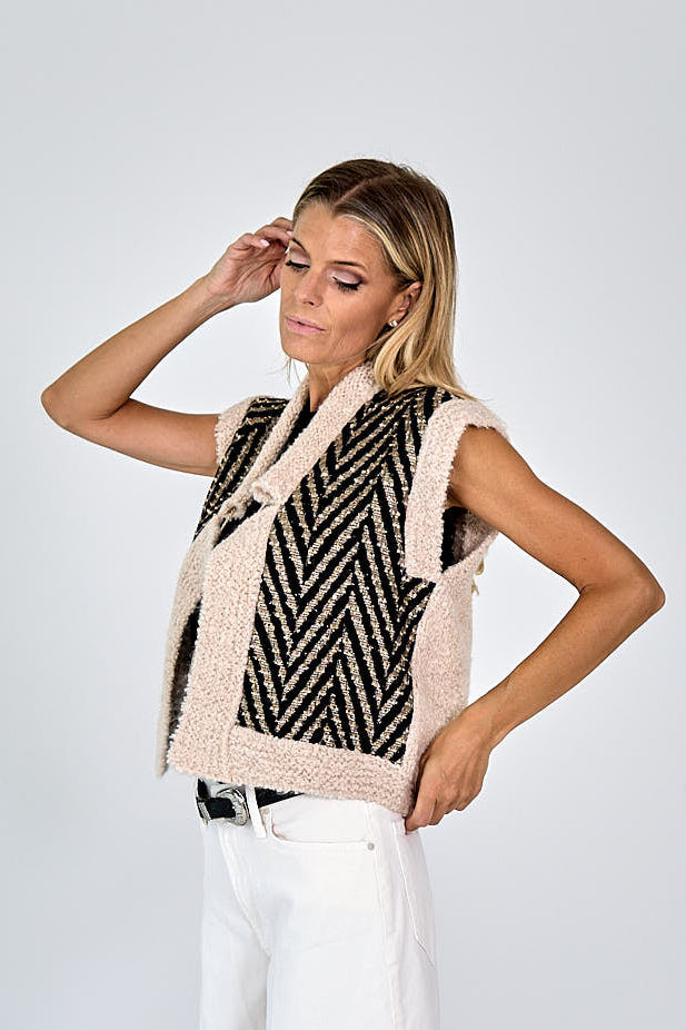 GILET CHEVRON JACQUARD