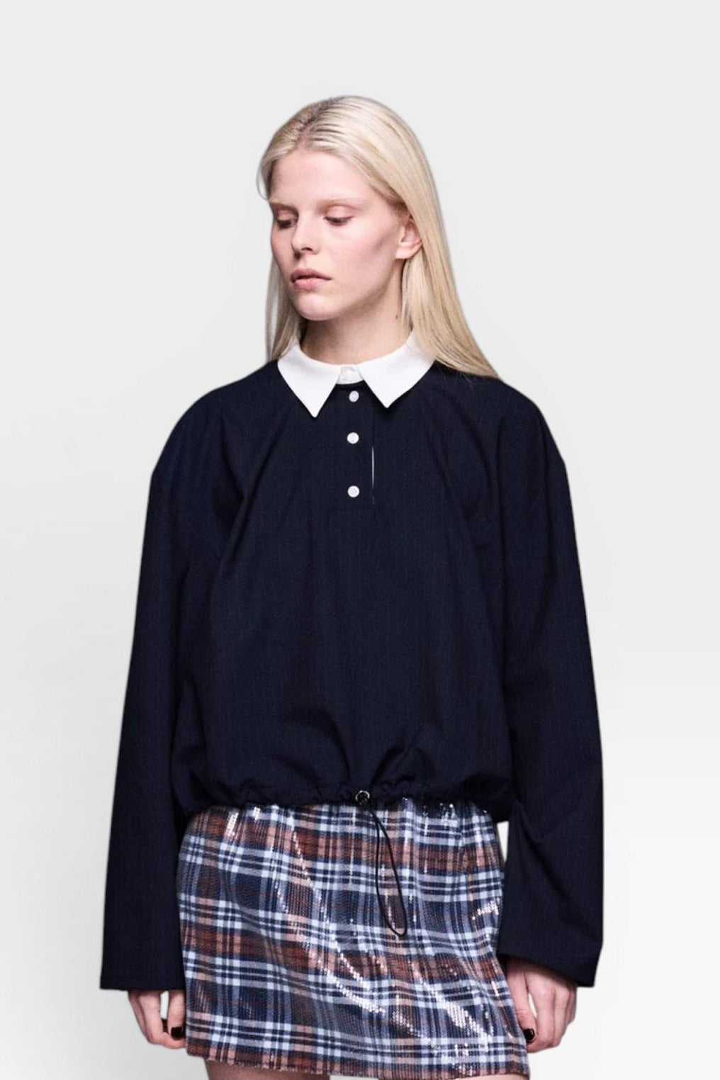 BLOUSE PAULI PINSTRIPE