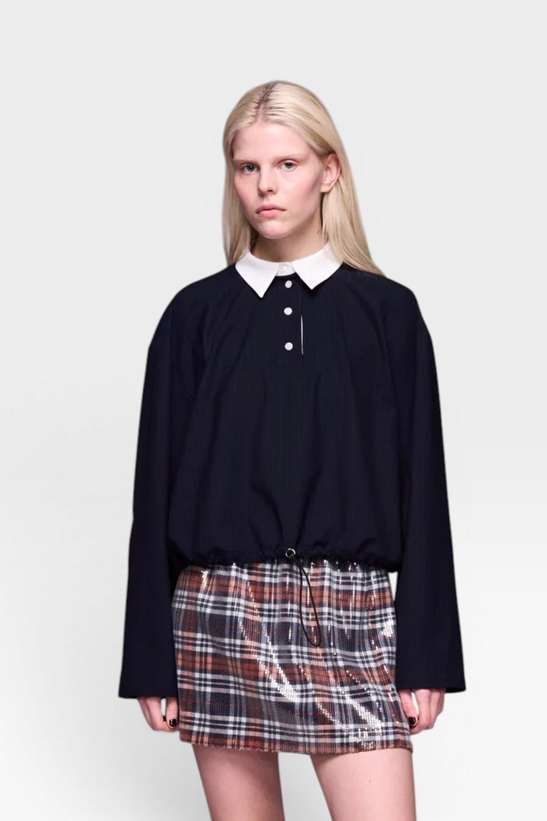 BLOUSE PAULI PINSTRIPE