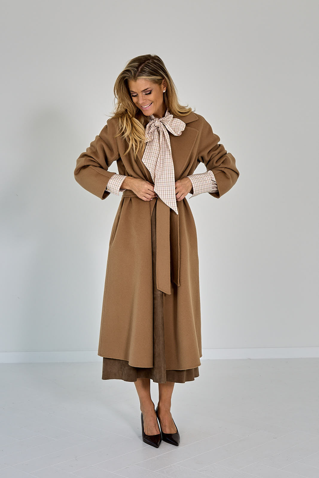 26W-MAX MARA-MANTEL-BRUIN MIDDEN