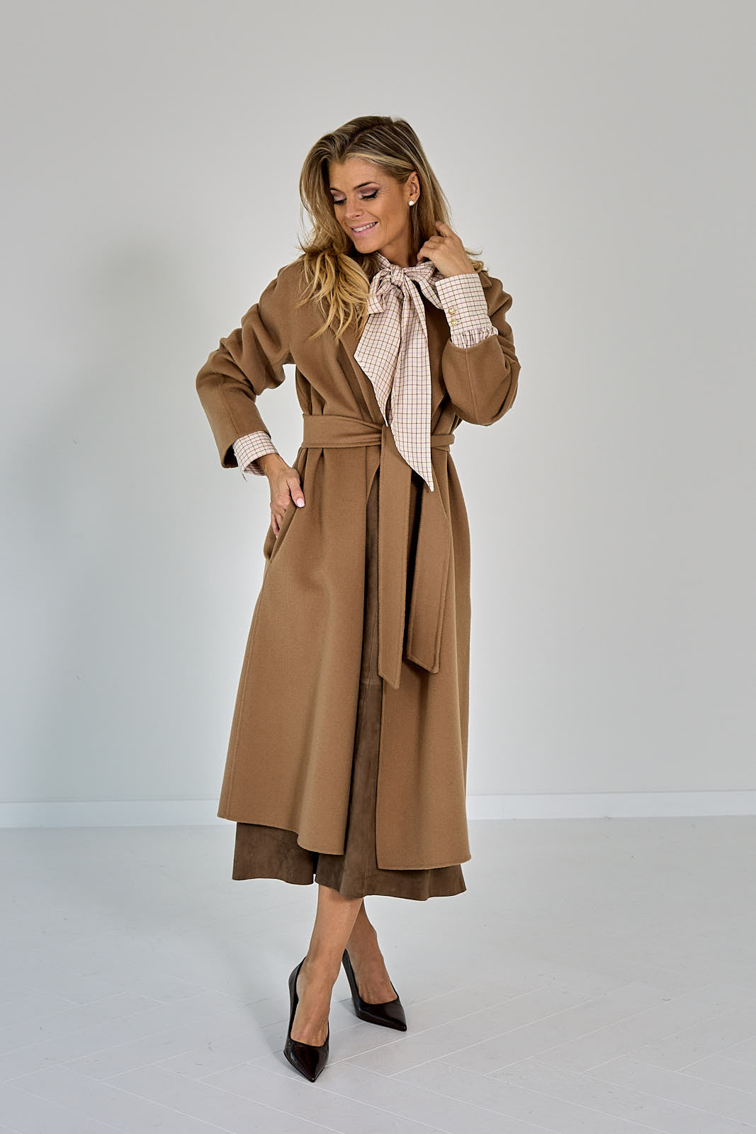 26W-MAX MARA-MANTEL-BRUIN MIDDEN