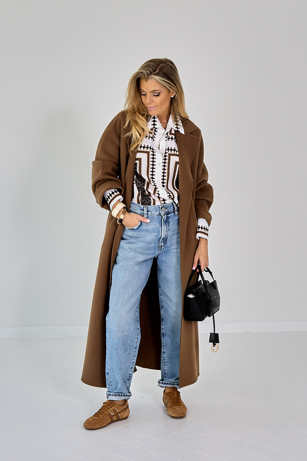 26W-MAX MARA-MANTEL-BRUIN MIDDEN