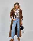 26W-MAX MARA-MANTEL-BRUIN MIDDEN