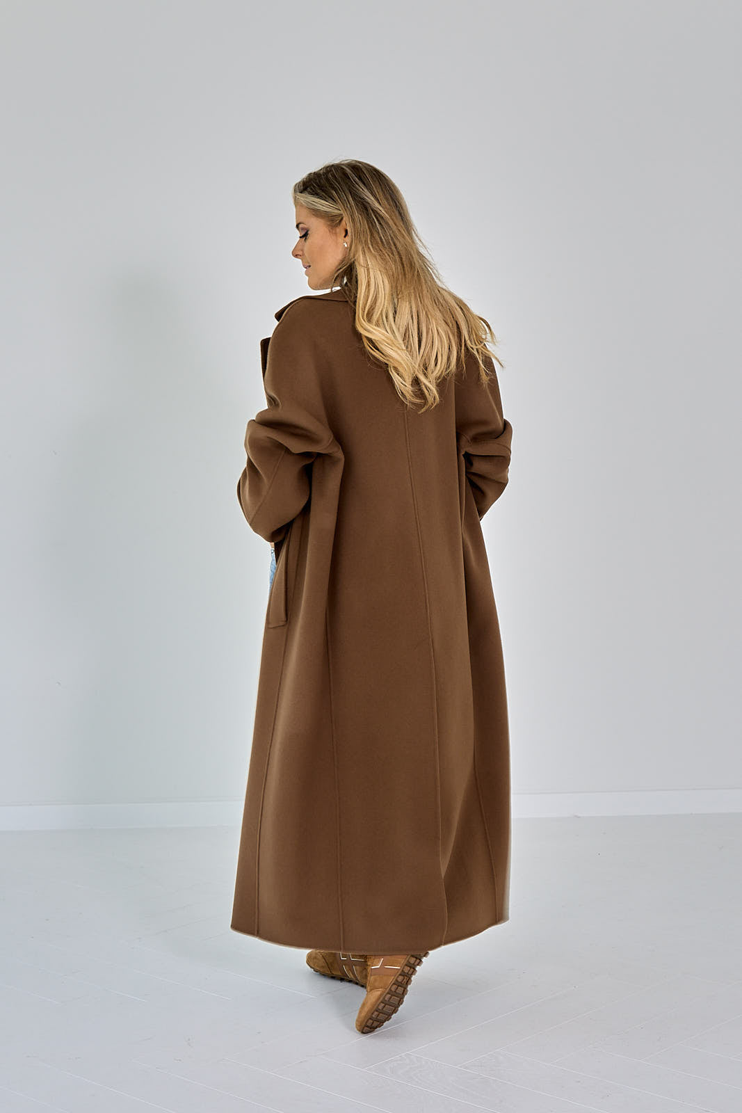 26W-MAX MARA-MANTEL-BRUIN MIDDEN